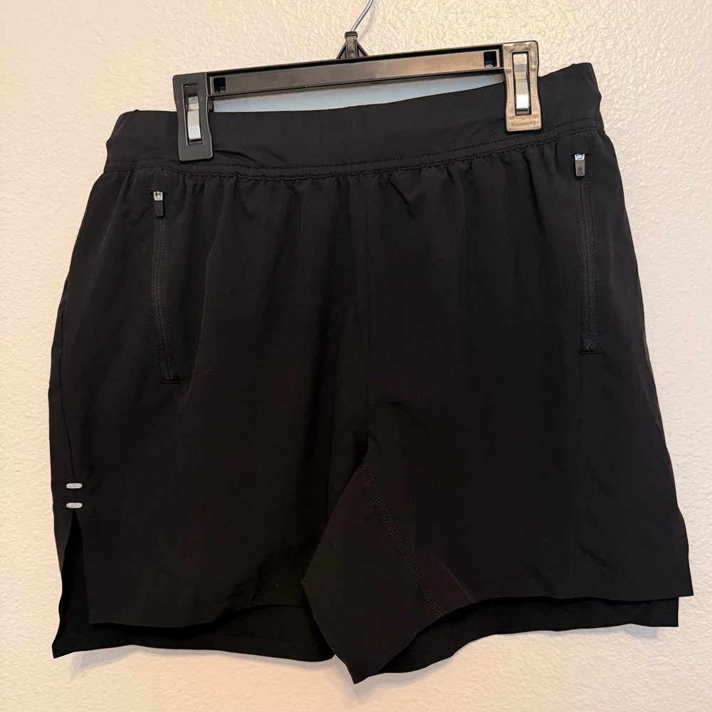 chubbies Black Dual-Layer Running Shorts